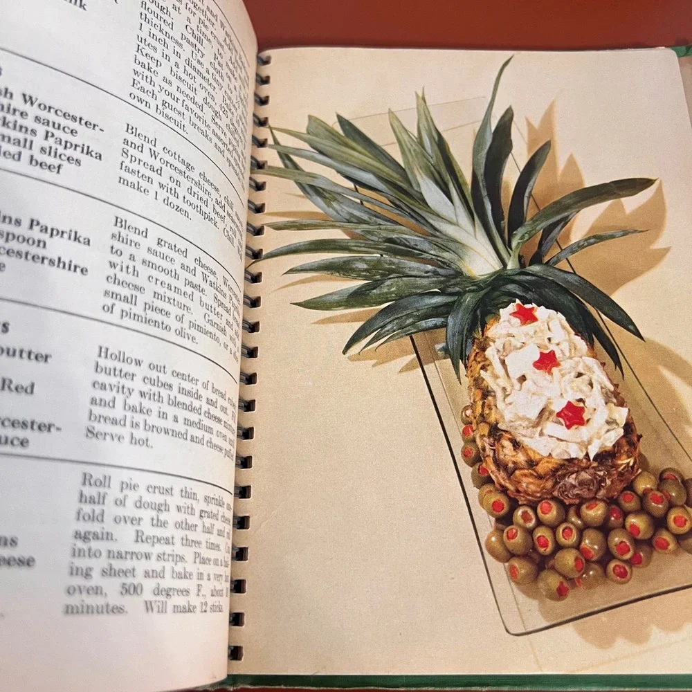 Vintage Watkins Salad Book Elaine Allen J.R. Watkins Co Spiral Bound Cookbook
